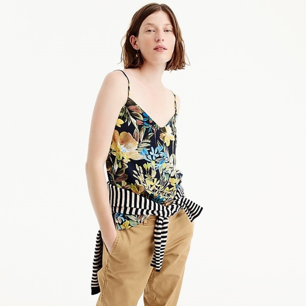 NWT J. Crew‎ V-Neck Camisole in Watercolor Floral